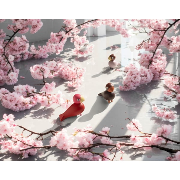 Tömörfa szobor (magasság 12,5 cm) Bird Flora – Kay Bojesen Denmark-image-1