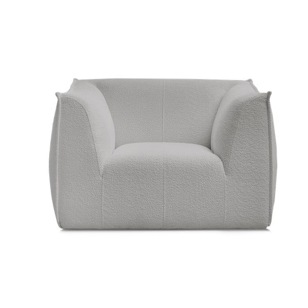 Világosszürke buklé fotel Giorgia – Bobochic Paris-image-3