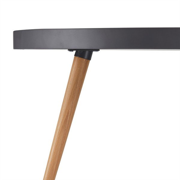 Opus szürke dohányzóasztal bükkfa lábakkal, ⌀ 90 cm - Furnhouse-image-1