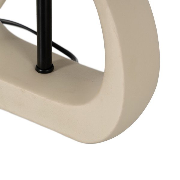 Bézs-natúr színű asztali lámpa rattan búrával (magasság 37,5 cm) – Ixia-image-1