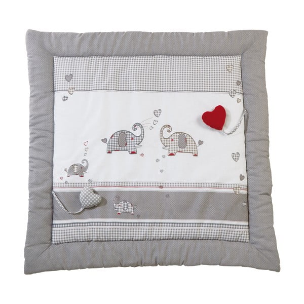 Fehér-szürke játszószőnyeg 100x100 cm Jumbo twins – Roba