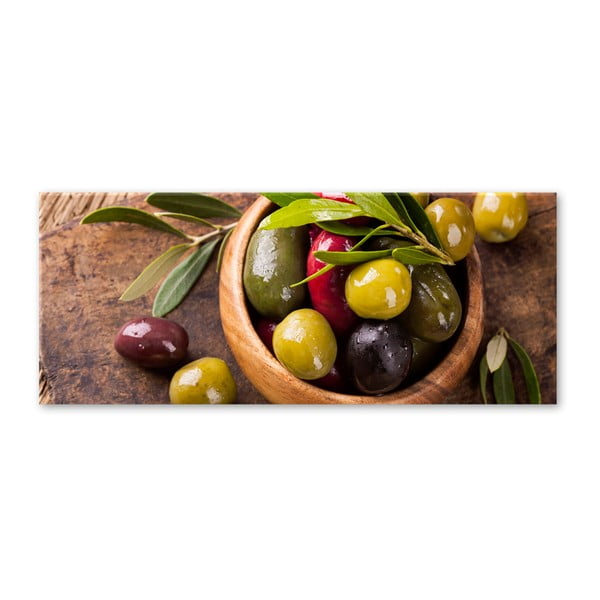 Glasspik Kitchen Olives I kép, 30 x 80 cm - Styler
