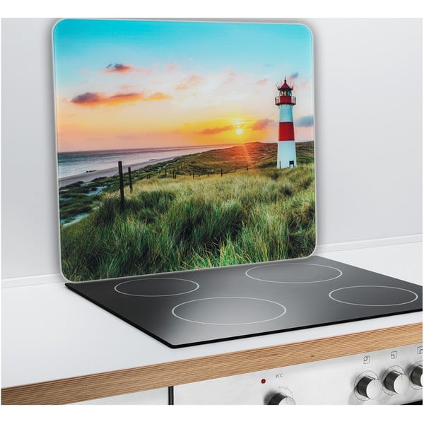 Edzett üveg falvédő tűzhelyhez 50x56 cm Lighthouse – Maximex-image-1