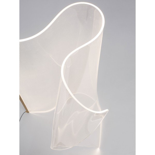 Aranyszínű alumínium LED állólámpa akrilüveg búrával (magasság 105 cm) Siderno – Nova Luce-image-1