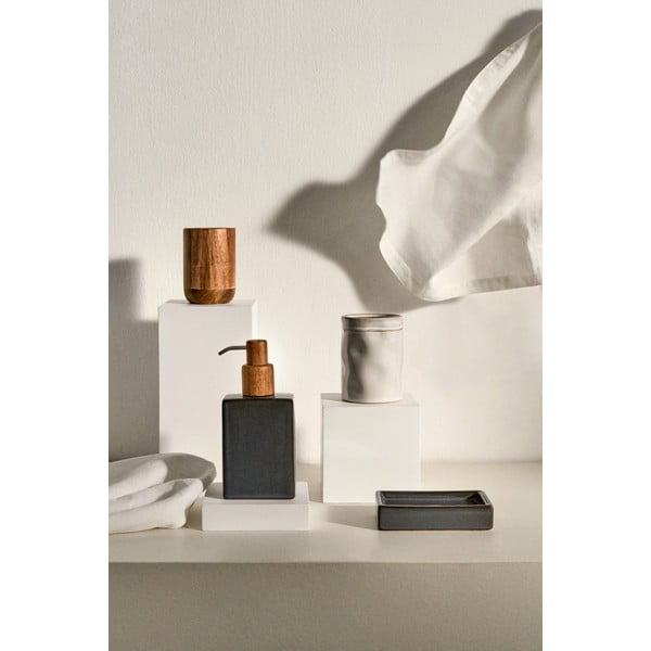 Krémszínű kerámia fogkefetartó pohár Savel – Kave Home-image-2