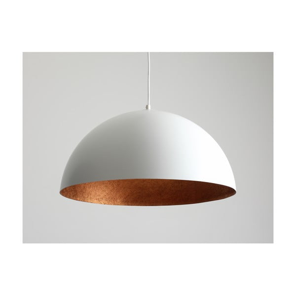 Lord fehér függőlámpa rézszínű részletekkel, ø 50 cm - CustomForm-image-4