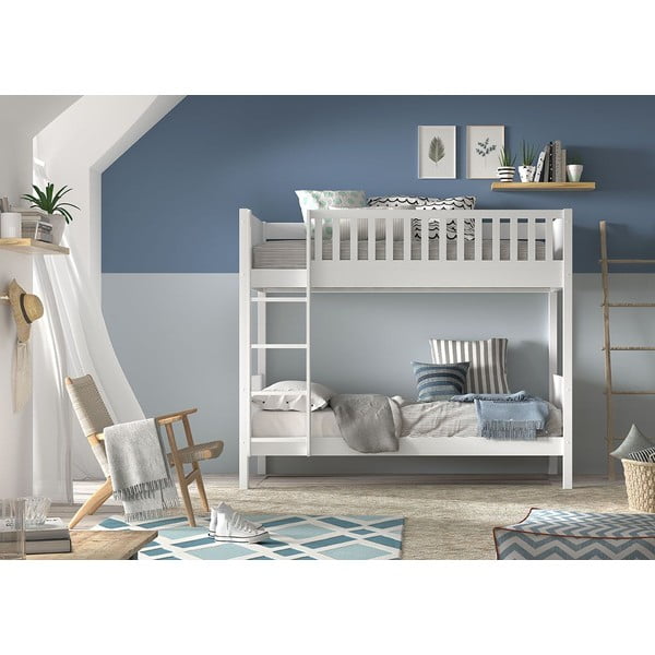 Fehér emeletes gyerekágy 90x200 cm Scott - Vipack-image-1