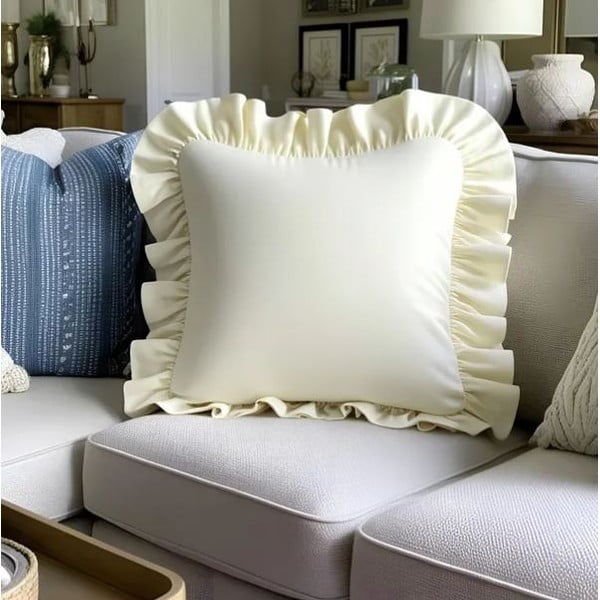 Pamutkeverék párnahuzat 40x40 cm Ruffled – Mila Home-image-1