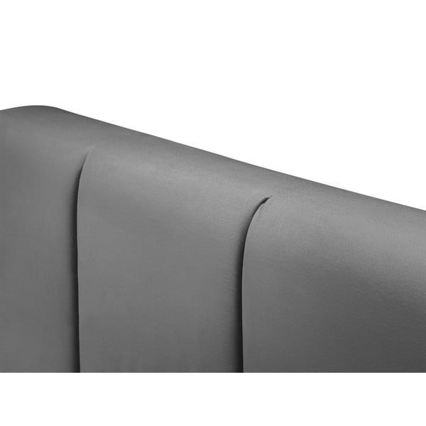 Szürke boxspring ágy tárolóhellyel 200x200 cm Afra – Mazzini Beds-image-4