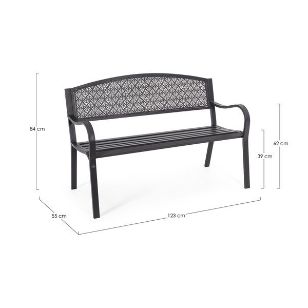 Antracitszürke fém kerti pad Lizette – Bizzotto-image-4