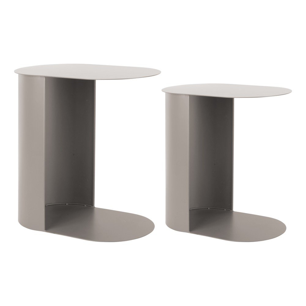 Fém tárolóasztal szett 2 db-os 30x45 cm Riqueza Oval – Leitmotiv