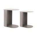 Fém tárolóasztal szett 2 db-os 30x45 cm Riqueza Oval – Leitmotiv