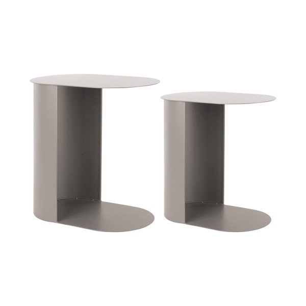 Fém tárolóasztal szett 2 db-os 30x45 cm Riqueza Oval – Leitmotiv