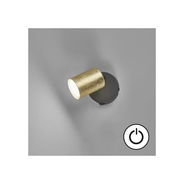 Fekete-aranyszínű fali lámpa ø 8 cm Vano – Fischer & Honsel-image-1