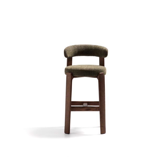 Zöld-sötét natúr színű kőrisfa bárszék (ülésmagasság 75 cm) Granite – Kave Home-image-2