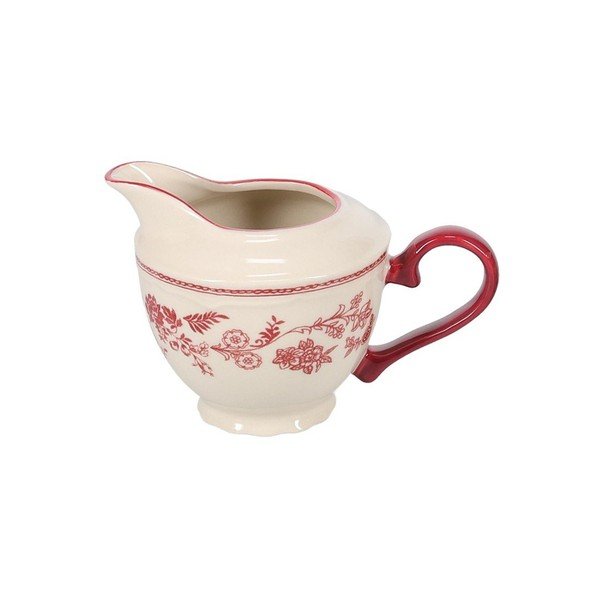 Borvörös-elefántcsont színű porcelán tejkiöntő 180 ml Cyril – S|P Collection