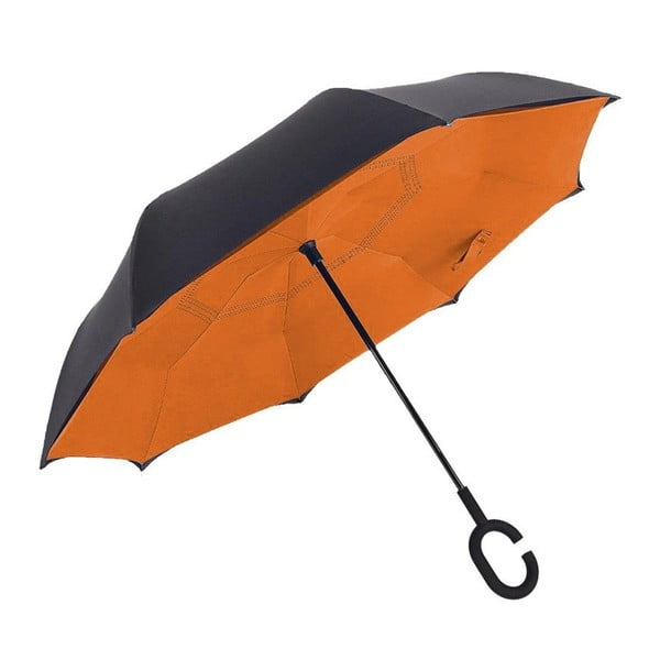 Tangerine narancssárga-fekete esernyő, ⌀ 110 cm