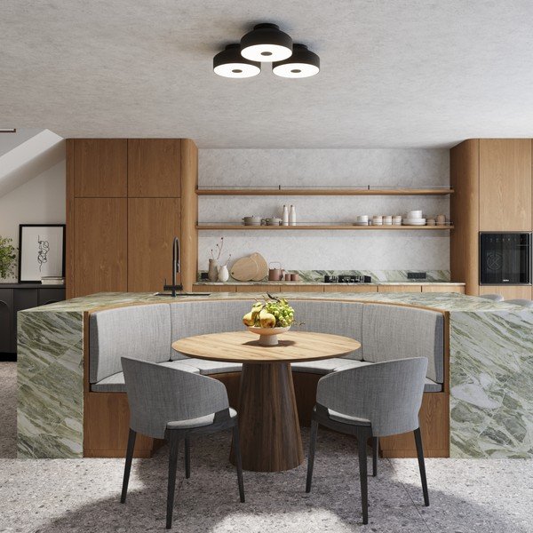 Fekete mennyezeti lámpa ø 30 cm Blacko – Sollux-image-3