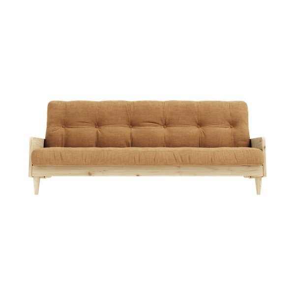 Mustársárga kinyitható kanapé 190 cm Indie – Karup Design