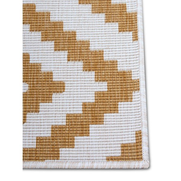 Okkersárga-fehér kültéri szőnyeg 200x290 cm Malta – NORTHRUGS-image-4