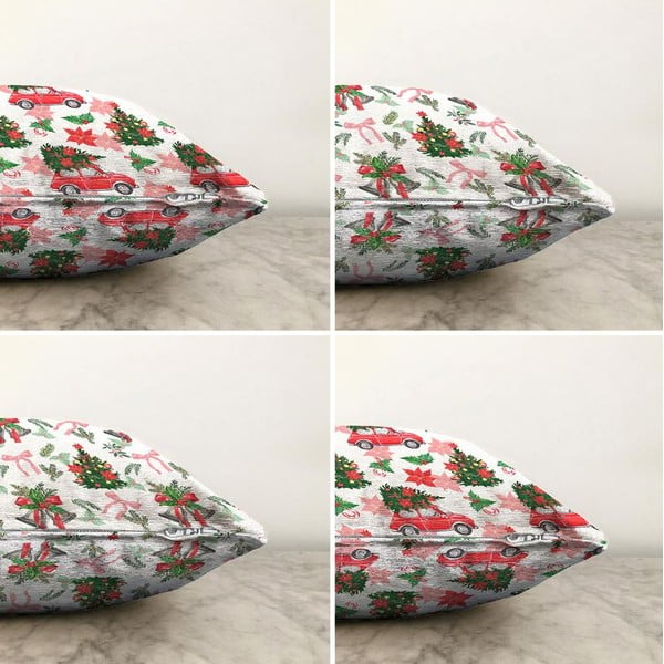 Karácsonyi mintás textil párnahuzat szett 4 db-os 43x43 cm – Mila Home-image-2