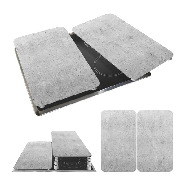 Edzett üveg tűzhely fedőlap szett 2 db-os Universal – Wenko-image-3