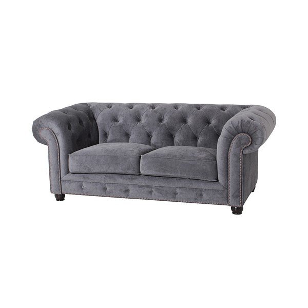 Orleans Velvet szürke kanapé, 196 cm - Max Winzer-image-1