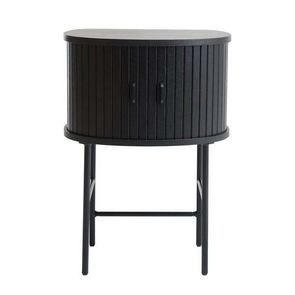 Fekete éjjeliszekrény Nola – Unique Furniture