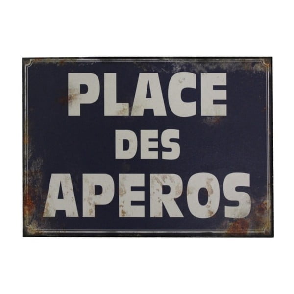 Place Des Aperos fém dekorációs tábla - Antic Line