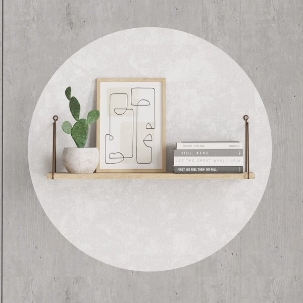 Natúr színű fali polc tölgyfa dekorral 72 cm Armoni – Kalune Design-image-2