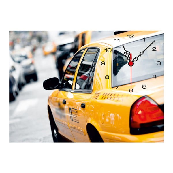 Taxi képes falióra, 60 x 60 cm