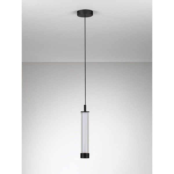 Matt fekete alumínium LED dimmelhető függőlámpa üveg búrával ø 6,5 cm Glovia – Nova Luce-image-4