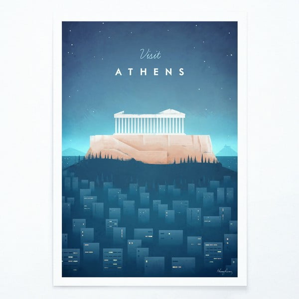 Poszter Athens, 30x40 cm - Travelposter