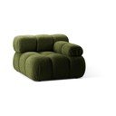 Zöld buklé kanapé modul (jobb oldali) Bellis – Micadoni Home