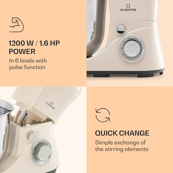 Bella Pico 2G bézs konyhai robotgép - Klarstein-image-4