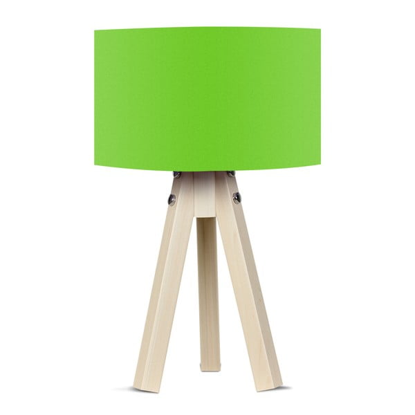 Naturel asztali lámpa zöld lámpabúrával - Kate Louise