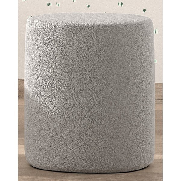 Világosszürke buklé gyerek puff MOON – Vipack-image-1