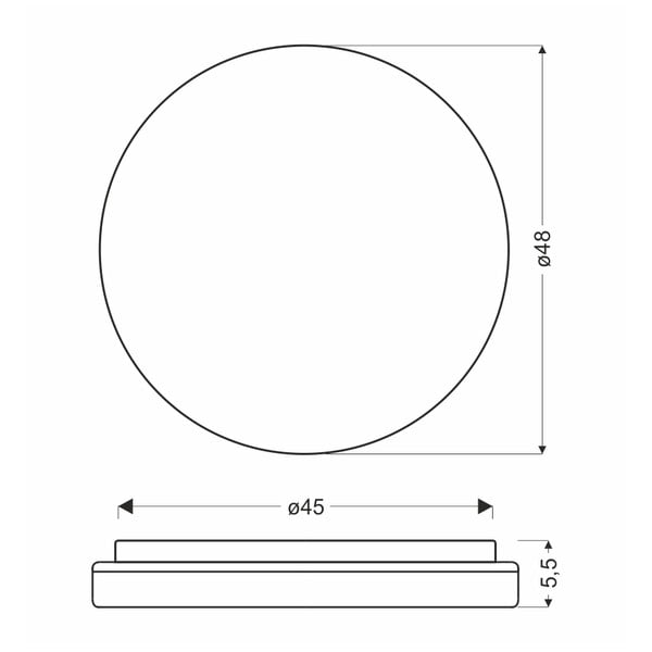 Natúr színű LED mennyezeti lámpa ø 48 cm Gandava – Candellux Lighting-image-2