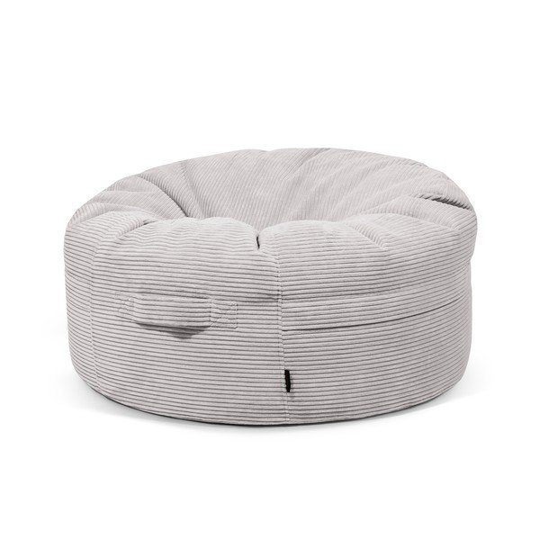 Világosszürke kordbársony babzsákfotel Roll 105 – SLOWDOWN