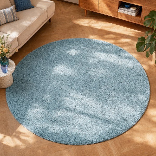 Aqua Liso világoskék szőnyeg, ø 100 cm - Universal-image-4