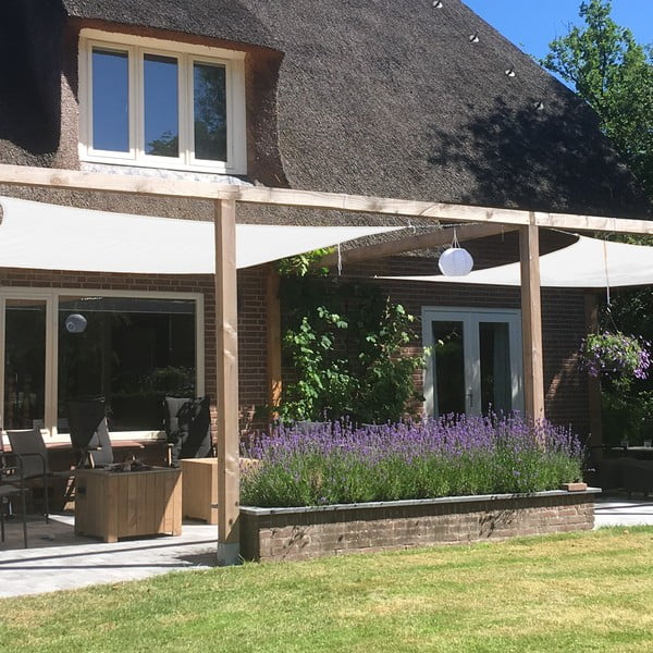 Como bézs négyzet alakú árnyékoló ponyva, 3,6 x 3,6 m - Livin' Outdoor-image-1