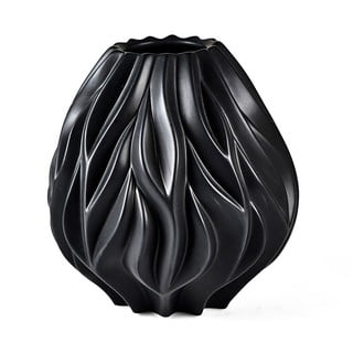 Flame fekete porcelán váza, magasság 23 cm - Morsø