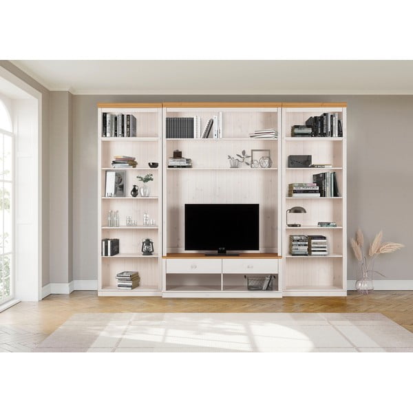 Fehér borovi fenyő nappali bútor szett 288x223 cm Anita – Støraa-image-1