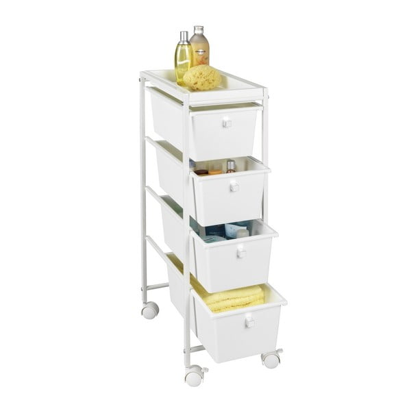 Fehér gurulós polcos állvány 22,5x76,5 cm Gala – Wenko-image-1