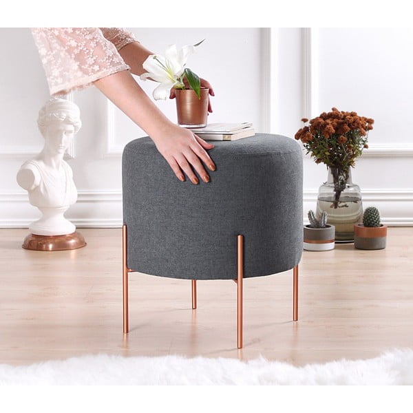 Sötétszürke puff Copper – Artie-image-2