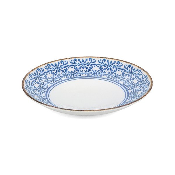 Fehér-kék porcelán tál ø 25,5 cm Azul – BonBistro