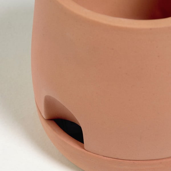 Lelis terrakotta önöntözős virágcserép alátéttel, magasság 26 cm - Kave Home-image-2