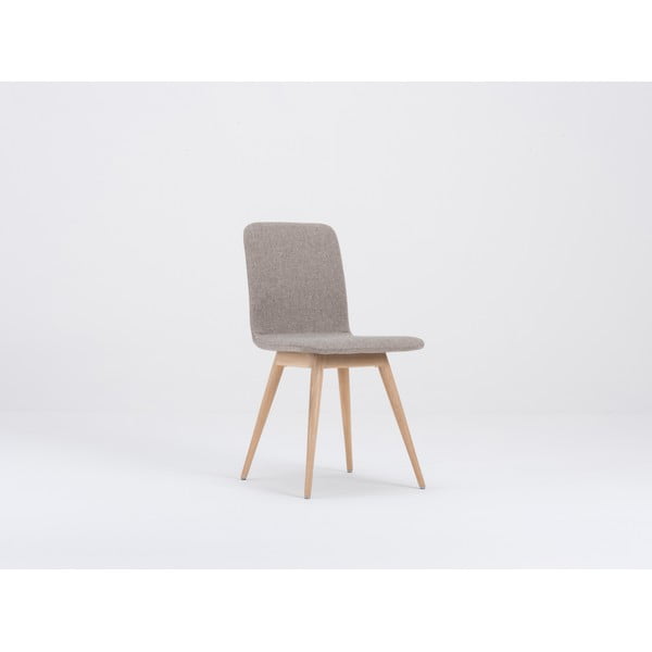 Ena bézs étkezőszék tölgyfa lábakkal - Gazzda-image-1