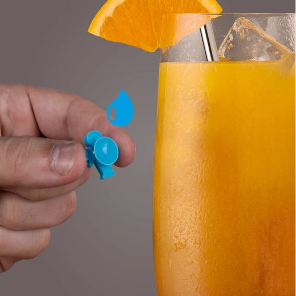 Szilikon pohárjelölő szett Paty people – VacuVin-image-2