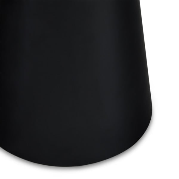 Fekete-világosszürke dohányzóasztal márvány dekoros asztallappal ø 45 cm Tango – Furnhouse-image-4